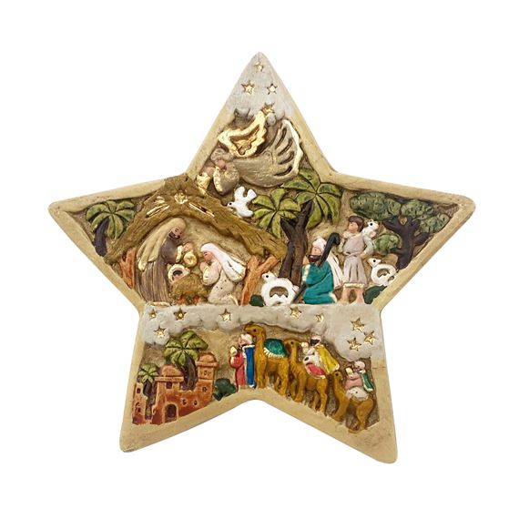 NATIVITY STAR PLAQUE - 9"